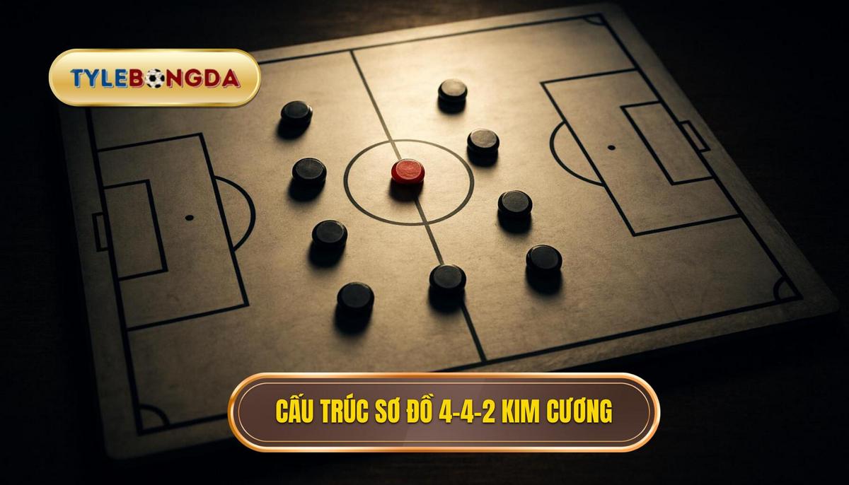 Cấu trúc và sự hình thành của sơ đồ 4-4-2 kim cương