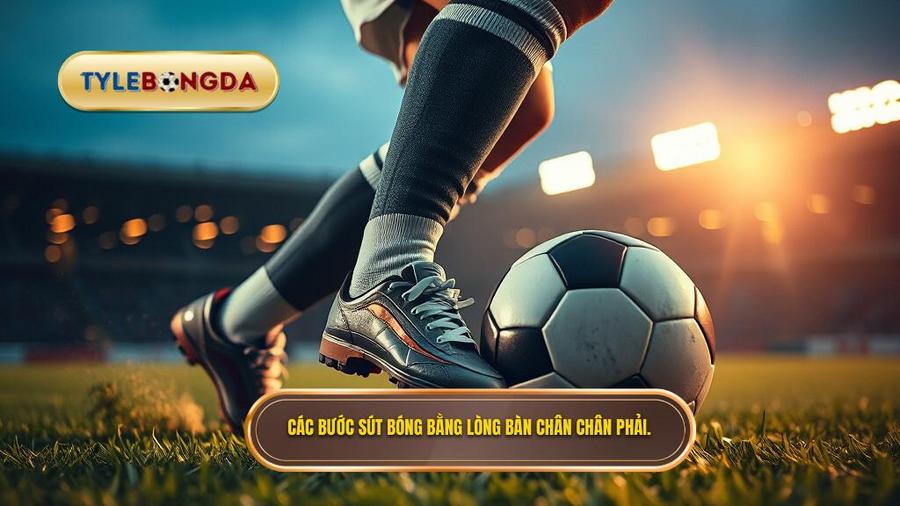 Hướng dẫn chi tiết các bước thực hiện kỹ thuật sút bóng bằng lòng bàn chân phải